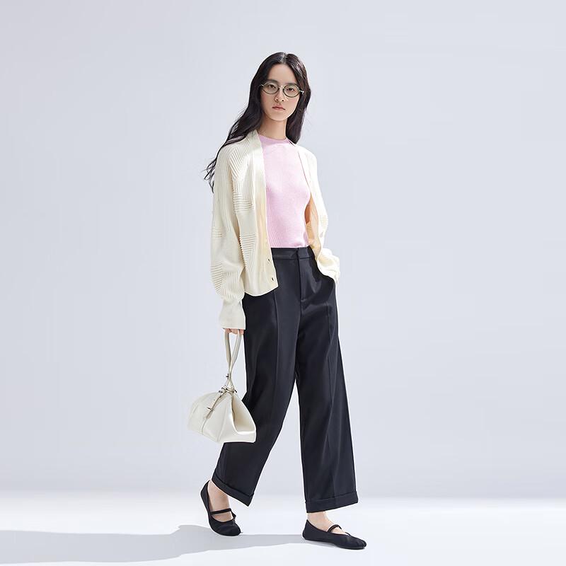 Bo Women's Lightweight Wool Blend V-Neck Cardigan