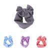 Adorable Blue Purple Pink Grey And Yellow Pet Headwear For Bulldogs With Fun Bow Tie Design
