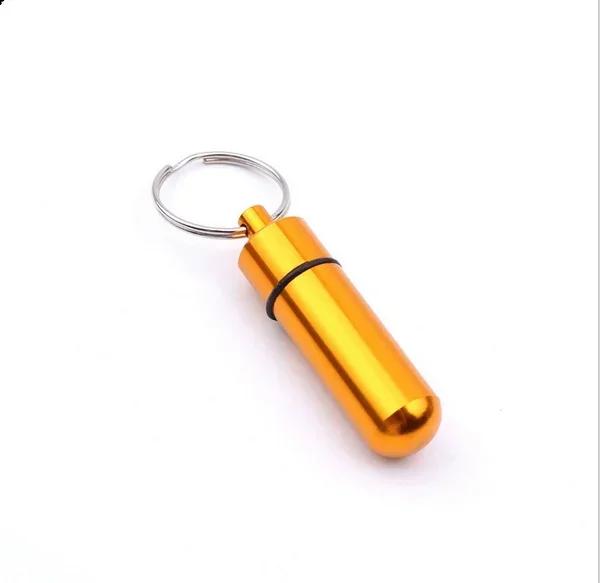 

1/5pcs Portable Colorful Mini Aluminum Pill Box Medicine Case Container Bottle Holder Keychain Outdoor Pillbox Portable Key Ring 1pcs золотой