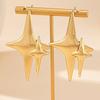 Retro Geometric Star Stud Earrings: Bold, Luxurious Fashion Jewelry