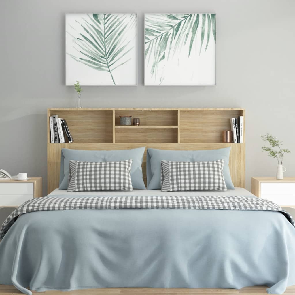 Moderne Kopfteil Mit Regalfach Für Das Schlafzimmer, Ohne Bettgestell Und Matratze, 160x19x103,5 Cm