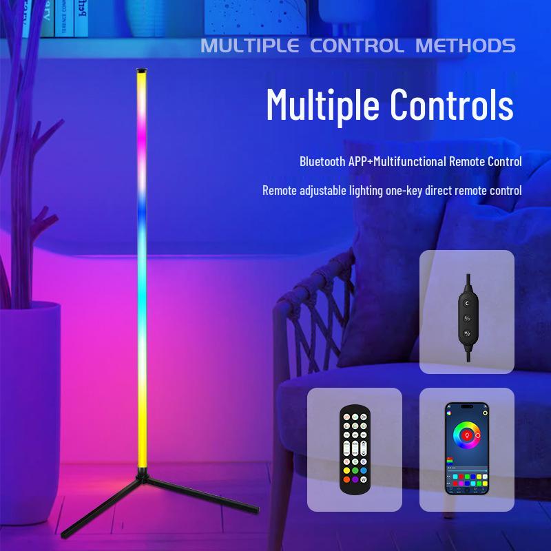 Sound-Activated LED Floor & Table Night Lamp for Living Room & Bedroom Decor, Splicing E-Sports Atmosphere Light