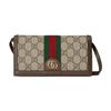 Ophidia Classic Monogram Print Snap Closure Adjustable Shoulder Strap Canvas And Leather Crossbody Wallet Women Wallet 723619-96IWG-8745