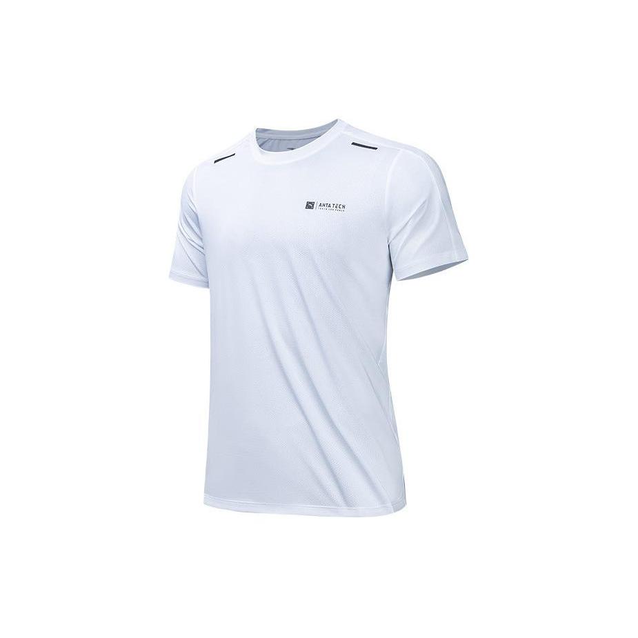 ANTA T Shirts Men s White Crew Neck Moderate Straight Fit 952427103-5 XL