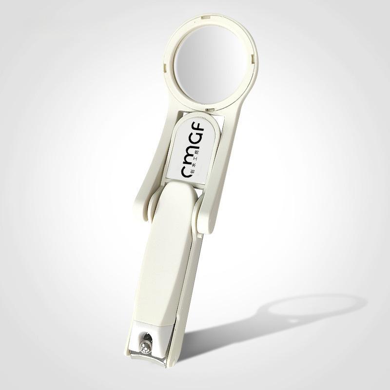 Stainless Steel Nail Clipper With Magnifying Glass Anti-Splash Heavy Duty Sharp Trimmer for Hard Thick Nails Elderly Home Use