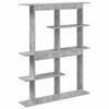 Wall Shelf Unit Grey 102 x 20 x 130 cm Particleboard