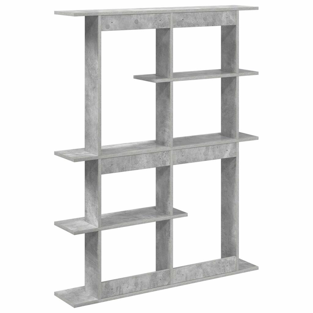 Wall Shelf Unit Grey 102 x 20 x 130 cm Particleboard