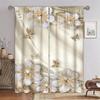 Vintage Pearl Diamond Gold FlowerFree Shipping Window Curtains For Living Room Kids Bedroom Bathroom Kicthen Door Home Decor2Pcs