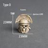 Brass Skull Head Paracord & Keyring Pendant DIY Accessory