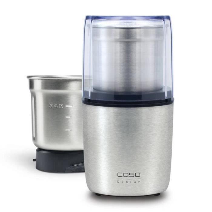 Moulin Électrique - CASO - Compact - Acier Inoxydable - 200W - 90g De Café