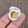 Fossil Coral Genstone Handmade 925 Sterling Silver Jewelry Ring Size 9 KKG-496