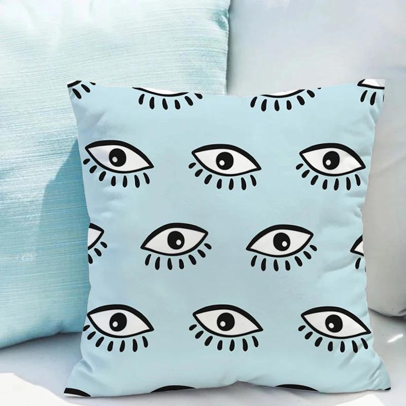 Pillowcases X Cushions Eyelash Cushion Cover for Pillow Covers Decorative Couch Pillows Double-sided Printing Short Plush