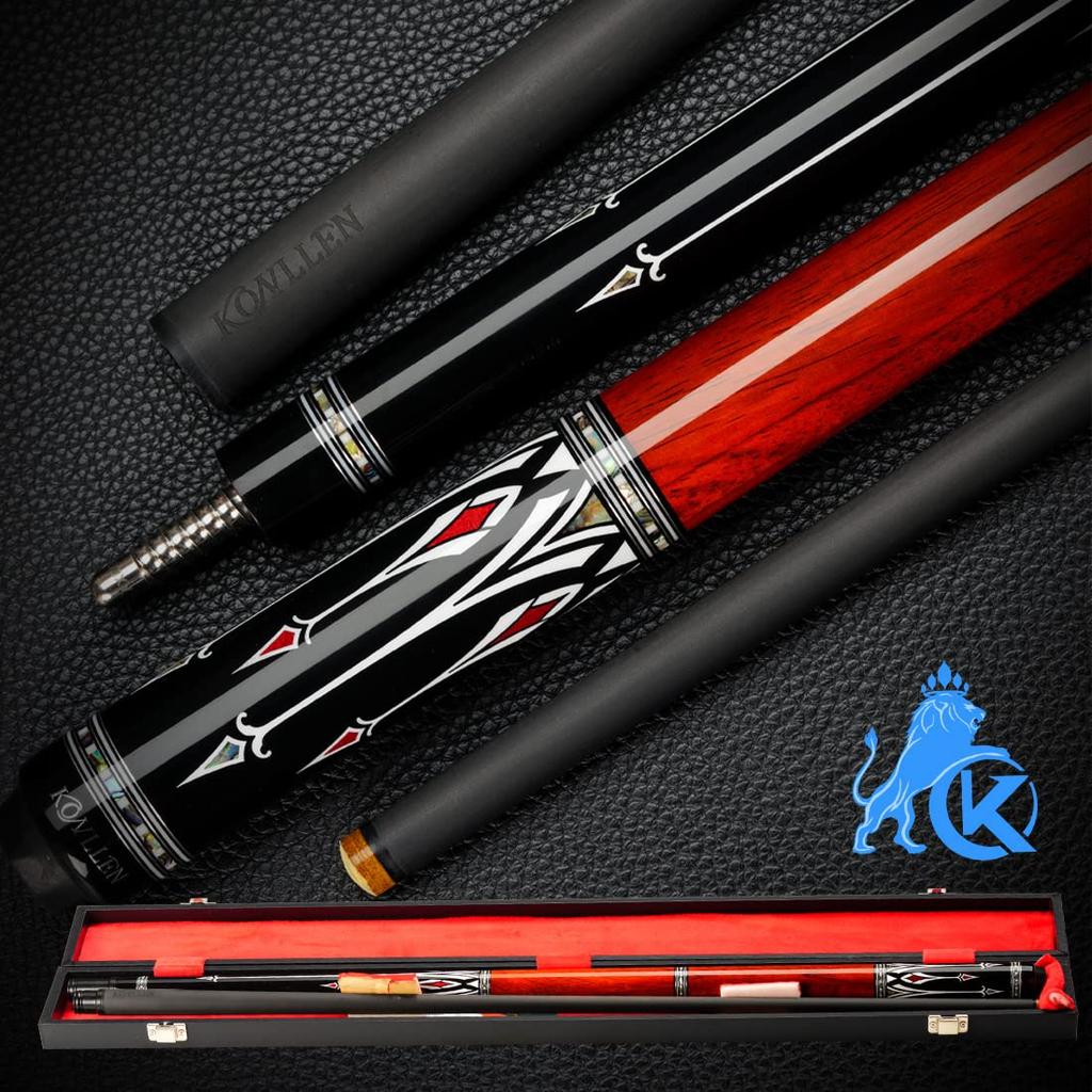KONLLEN Carbon Fiber Pool Low Hand Professional Adult Pool Cue Cue, 147cm, 12.5mm, Deflection, Inlay, Ultra-Smooth Feel,