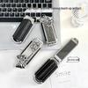 Silver Sanrio Foldable Air Cushion Comb with Mirror for Female Students - Portable Mini Comb
