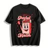 Süße anthropomorphe Streichholzschachtel Perfektes Streichholz Paar T-Shirt Reines Baumwoll-T-Shirt