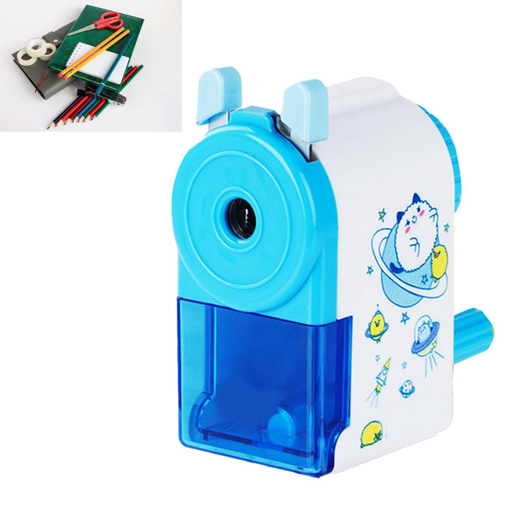Rotating Pencil Sharpener Cute Portable Efficient Hand Crank Manual Pencil Sharpener for Students