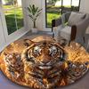 1pc Office Carpet, Stylish Tiger Chair Rug, Living Room Printed Round Rug, Home Chair Floor Mat