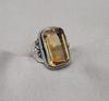 Handmade Citrine Sterling Silver Ring: Boho November Birthstone