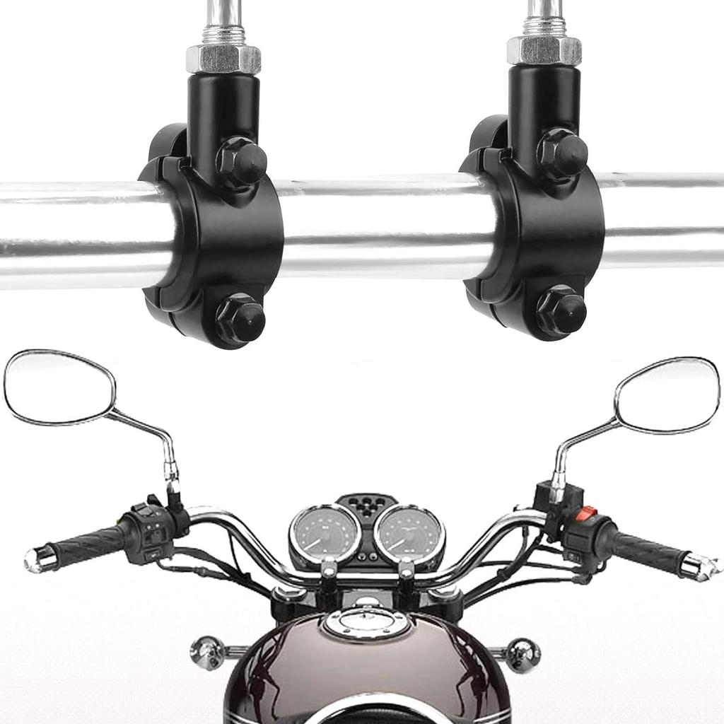 Motorcycle Mirror Mount, Bike Handle, 0.9 inch (22 mm), Universal Mirror Holder, Mount Holder,