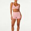 European and American yoga suit running fitness sports underwear Pilates folding shorts yoga suit two-piece set