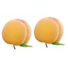 2Pcs Simulation Peach Artificial Fruit for Kitchen Decoration and Festival