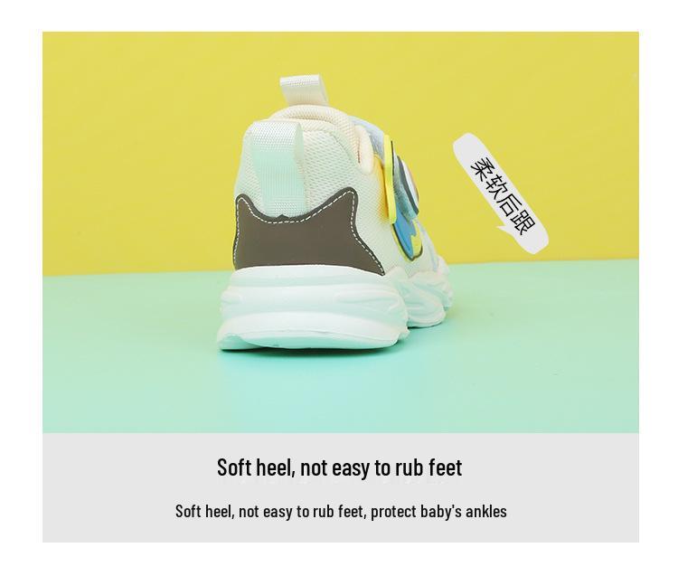 Ding Meng Gelbe Ente Kinder Leichte Netz-Laufschuhe - Frühjahrs-/Herbststil, Cartoon-Design, Weich und Atmungsaktiv für Kleinkind-Mädchen.