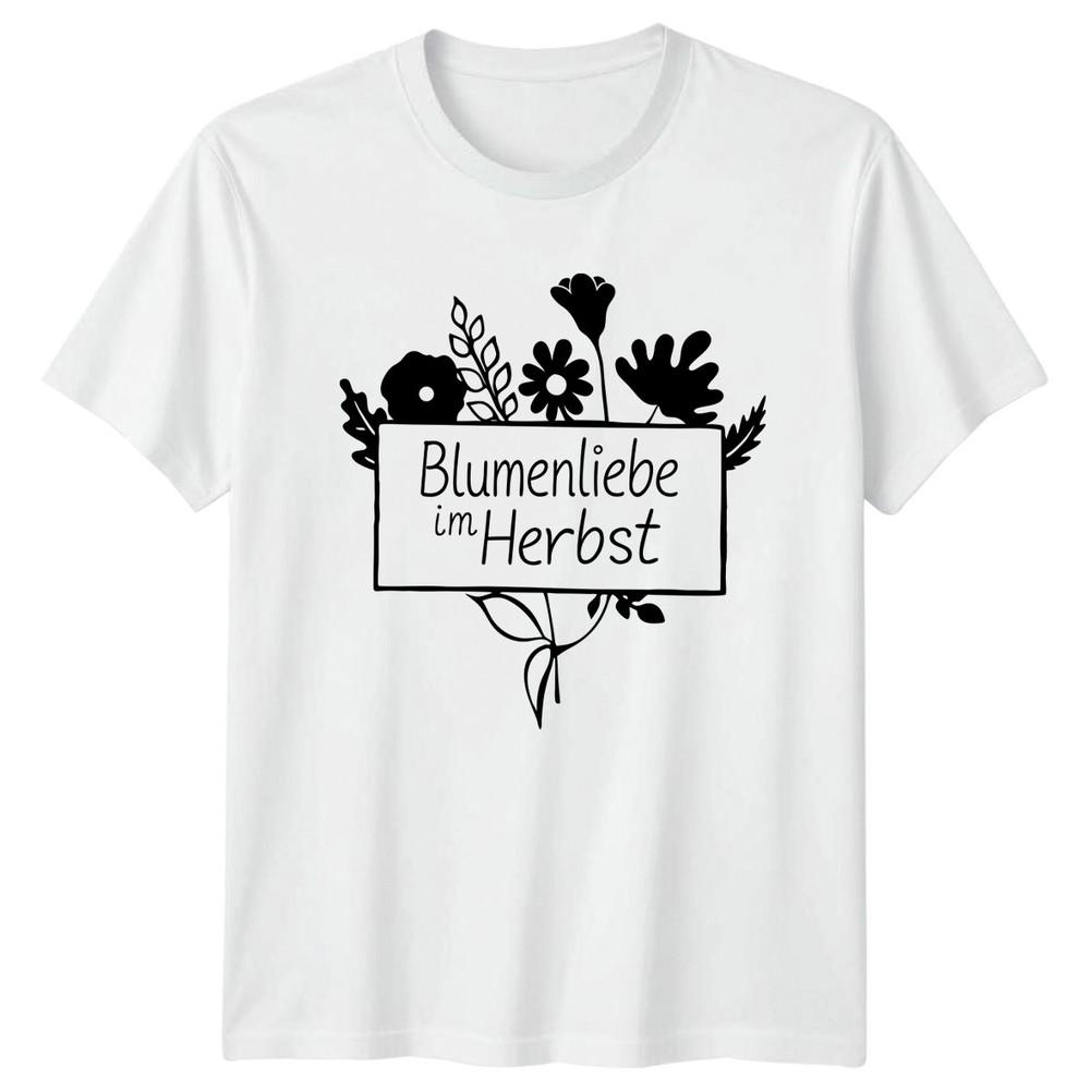 BluUnisexliebe Im Herbst Unisexs TShirt Autumn Flower Gardening Gift For Her S