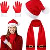 Handgehäkelte Weihnachtsmannmütze Schal Handschuhe für Kinder Erwachsene Familienfeier Weihnachtsmannmütze Festival Requisiten Strickwaren