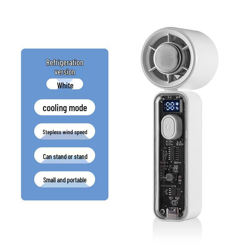 2026 Handheld Mini Cooling Fan: 100-Speed High-Power Portable Turbine for Outdoor Use.