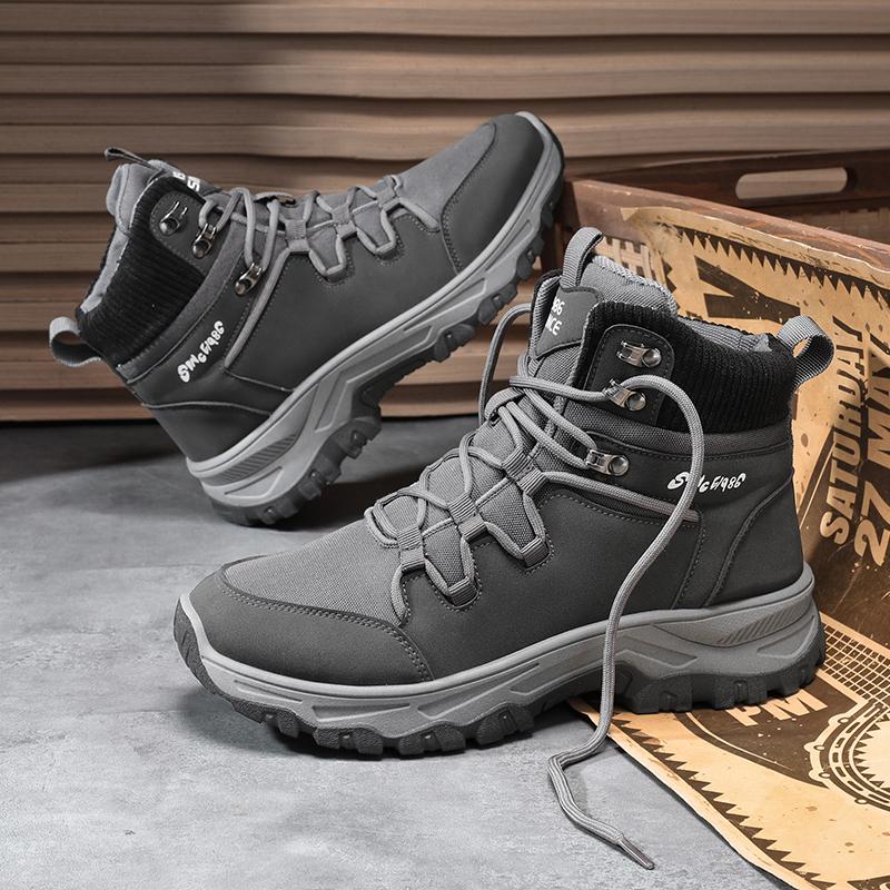 New Fashion Autumn And Winter Men's High Top Martin Boots Students Male Boys Trending Climbing Soft Sole Work Shoes Labor Protection Martin Sneakers