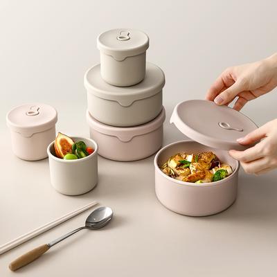 700Ml 250Ml Round Silicone Lunch Box Refrigerator Fresh-Keeping Box Microwave Dishwasher Safe Food Storage Container With Lid