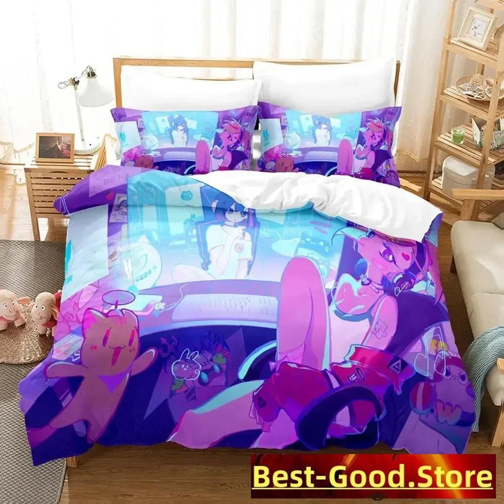 Muse Dash Bedding Set Single Twin Full Queen King Size Bed Set Adult Kid Bedroom Duvetcover Sets Anime Parure De Lit Bed
