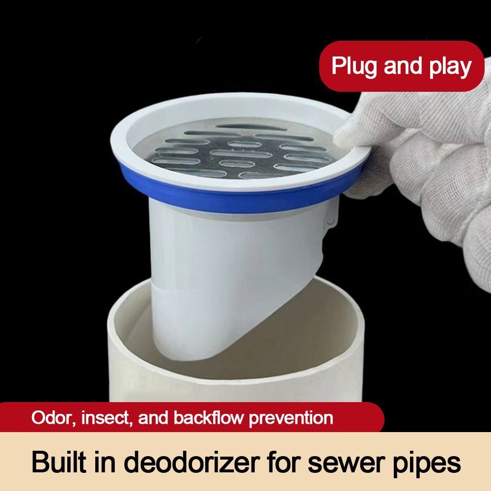 Anti-leak Drainage Pipe Floor Drains Automatic Closing Floor Outlet Insect-proof Roof Cover Outlet Spill Sealing Odor-resistant