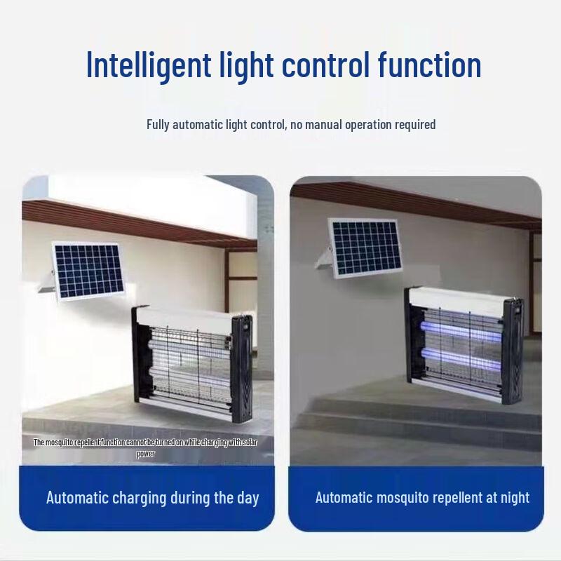 20W Dual-Tube Solar Mosquito Killer Lamp