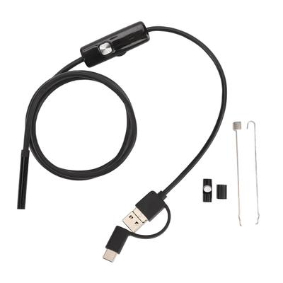 3.28ft Cable Length 3 In 1 Endoscope Camera with 6 LED Lights Flexible Borescope Channel Inspection