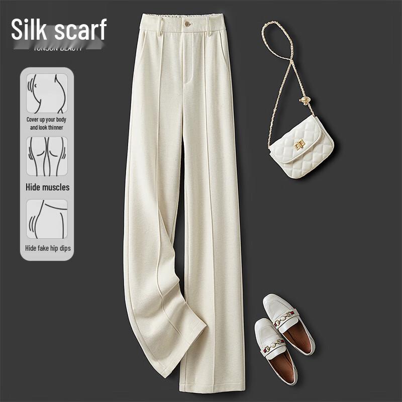 Silkbay Women's High-Waisted Wide-Leg Casual Pants