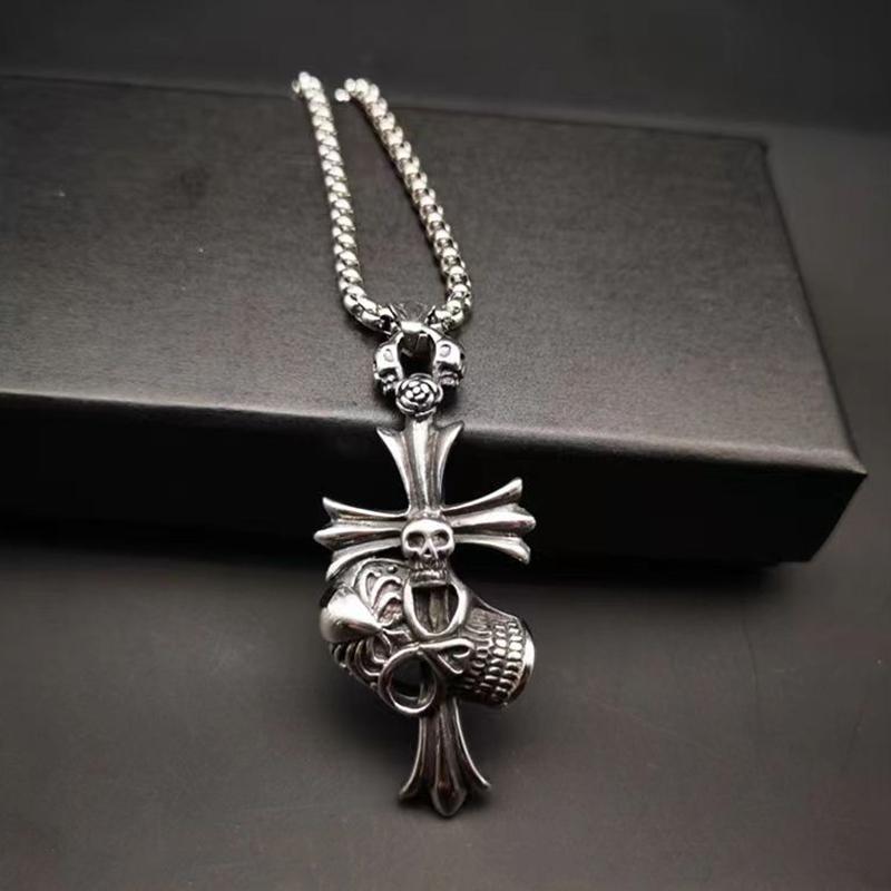 Skull Pendant Cross Necklace Pendant Men's Necklace Women's Necklace