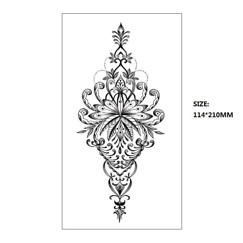 Bohemian Geometric Shape Water Transfer Small Full Arm Back Sexy Simulation Tattoo Sticker