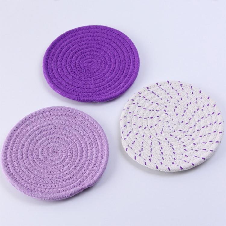 1/3pcs Handmade Braided Drink Coaster Woven Placemats Heat-Resistant Mat