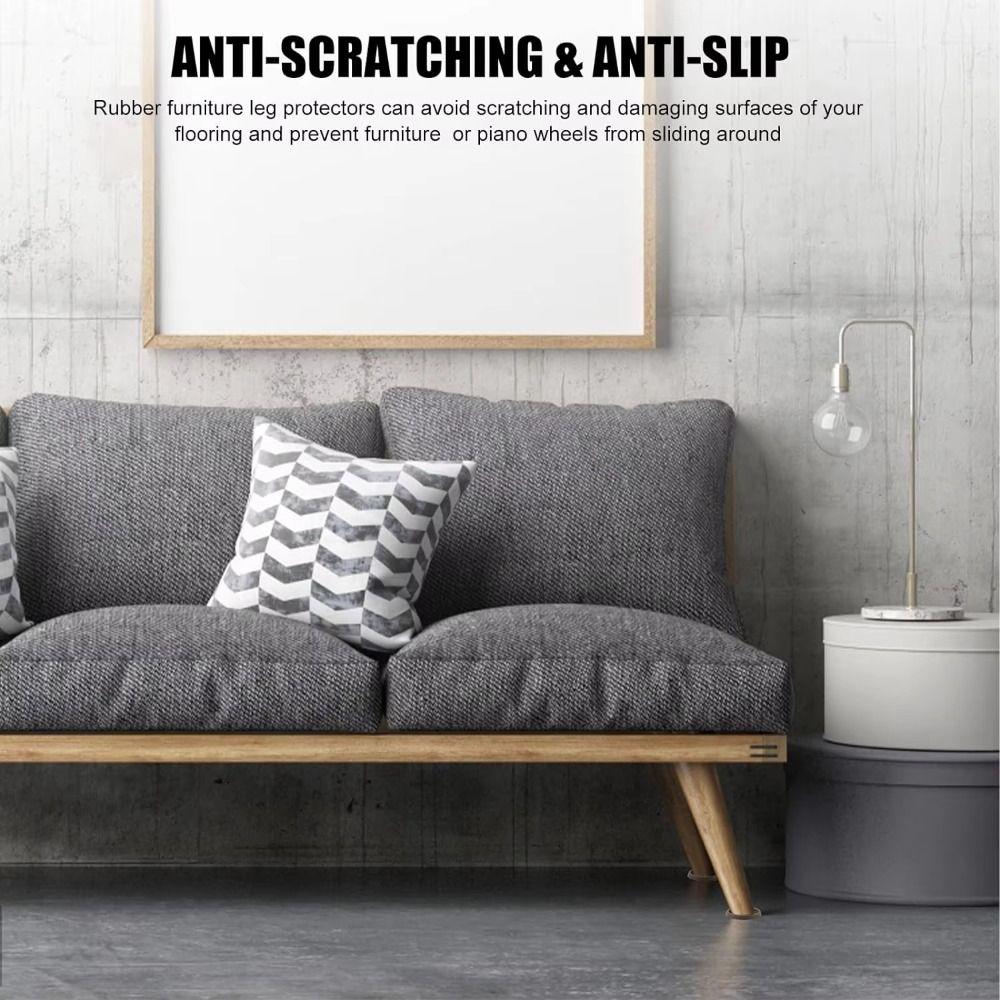 Quick Install Anti Slip Caster Cup Round Rubber Furniture Stoppers Furniture Pads  Bar Stools