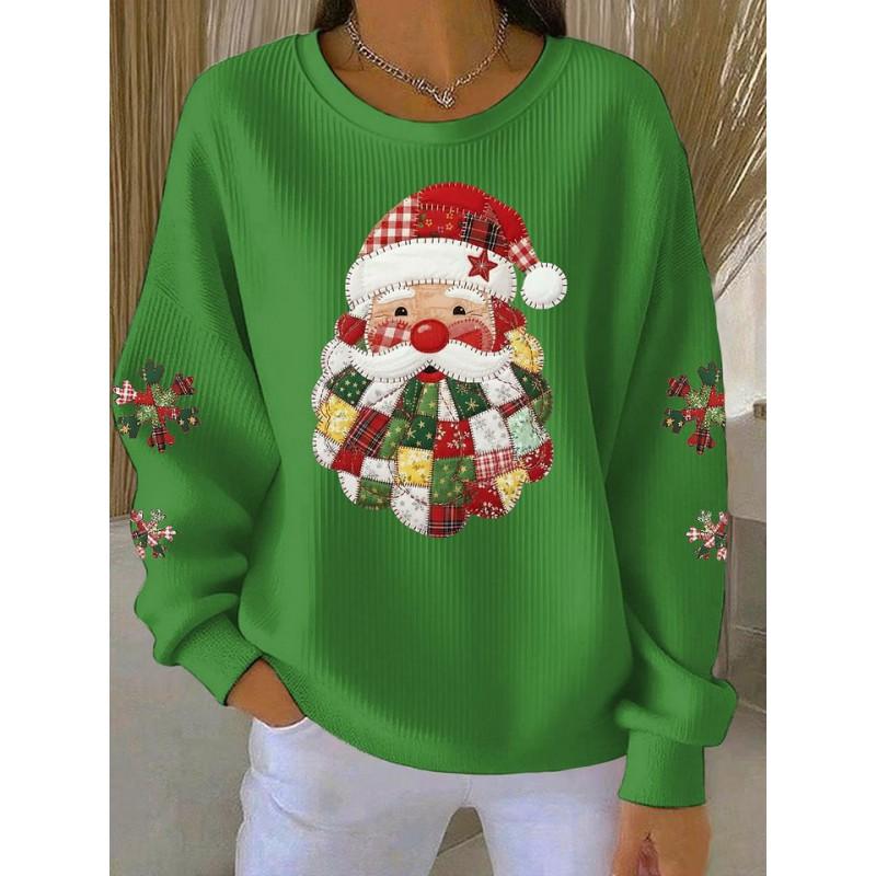 Christmas 3D Print Pullover Hoodie Womens Streetwear Loose Fit