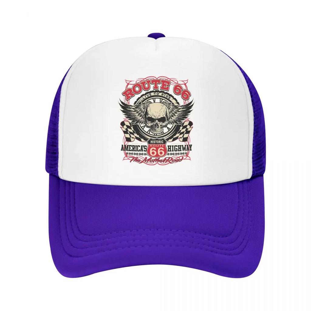 Custom Americas Highway Route Trucker Hat for Unisex Women Adjustable Adult Baseball Cap Summer Dad Hat