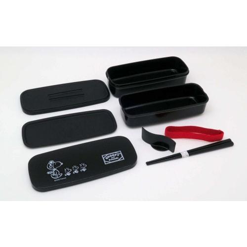 OSK Two-Tier Snoopy Lunch Box (Black) PW-28K