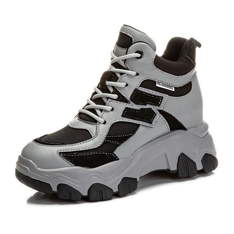 Dad's Shoes Increase In Height Ins Tide Year Spring and Autumn New Thick-soled Small Sports and Leisure Shoes
