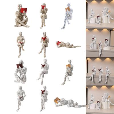 Lesende Frau Figur Damen Lesen Regaldeko Innovative Dame Formgebung Bücherregal Ornamente