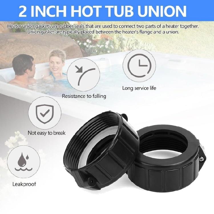 Heaters Pipe Split Nut Replacements For Spa Systems Universals Fitments Includes Fastening Hardware and Watertight Washer