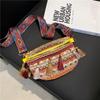 New tassel woven small bag casual simple shoulder bag messenger bag waist bag women's breast bag women's