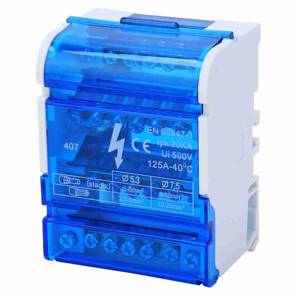 407 Din Rail Terminal Block Distribution Box 4-Level Terminal Block Junction Box  Power Management