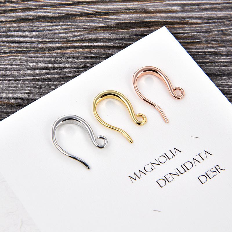 DIY Europäische & Amerikanische Galvanisierte Gold U-Form Ohrhaken für Frauen - Schmuckzubehör