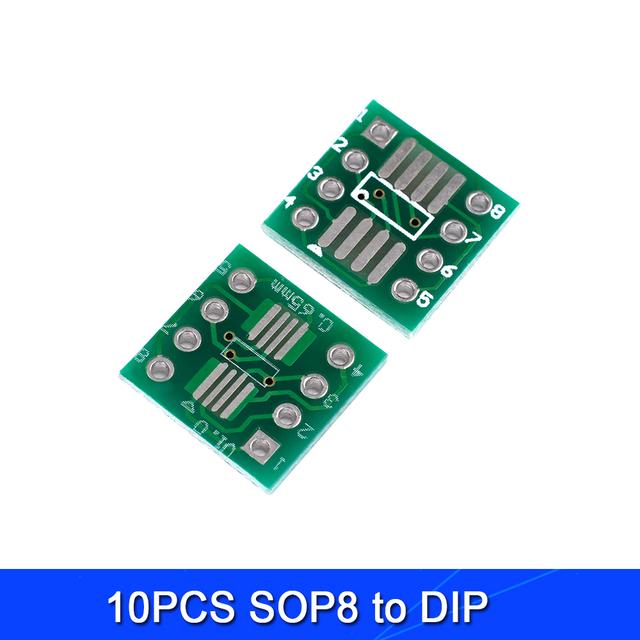 10pcs PCB Board Kit SMD Turn To DIP Adapter Converter Plate SOP MSOP SSOP TSSOP SOT23 8 10 14 16 20 28 SMT To DIP